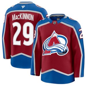 Colorado Avalanche #29 Nathan MacKinnon Burgundy 2024-25 Home Stitched Jersey