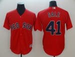 Boston Red Sox #41 Chris Sale Majestic Scarlet Cool Base Player Stitched Jersey