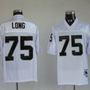 Mitchell And Ness Raiders Howie Long #75 Stitched White Jersey