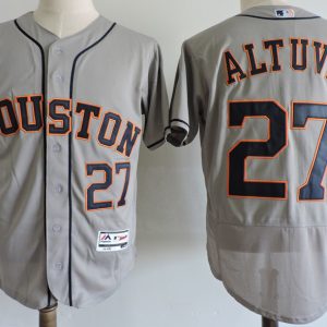 Houston Astros #27 Jose Altuve Gray Elite Stitched Jersey