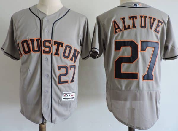 Houston Astros #27 Jose Altuve Gray Elite Stitched Jersey