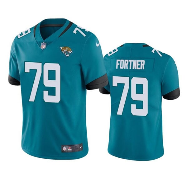 Jacksonville Jaguars #79 Luke Fortner Teal Vapor Untouchable Limited Stitched Jersey