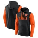 Cincinnati Bengals Black Orange Fleece Pullover Hoodie