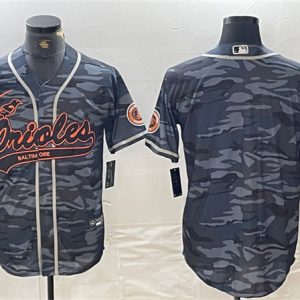 Baltimore Orioles Blank Gray Camo Cool Base Stitched Jersey