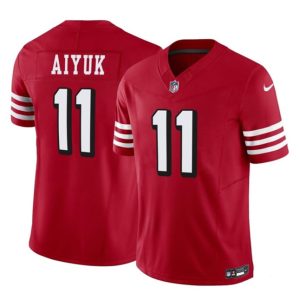 San Francisco 49ers #11 Brandon Aiyuk Red 2023 F.U.S.E. Vapor Limited Throwback Stitched Jersey