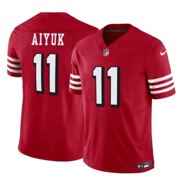 San Francisco 49ers #11 Brandon Aiyuk Red 2023 F.U.S.E. Vapor Limited Throwback Stitched Jersey