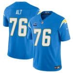 Los Angeles Chargers #76 Joe Alt Blue 2025 F.U.S.E With 1-Star C Patch Vapor Limited Stitched Jersey