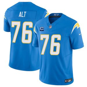 Los Angeles Chargers #76 Joe Alt Blue 2025 F.U.S.E With 1-Star C Patch Vapor Limited Stitched Jersey