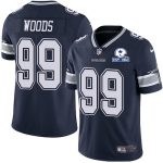 Dallas Cowboys #99 Antwaun Woods Navy With Est 1960 Patch Limited Stitched Jersey
