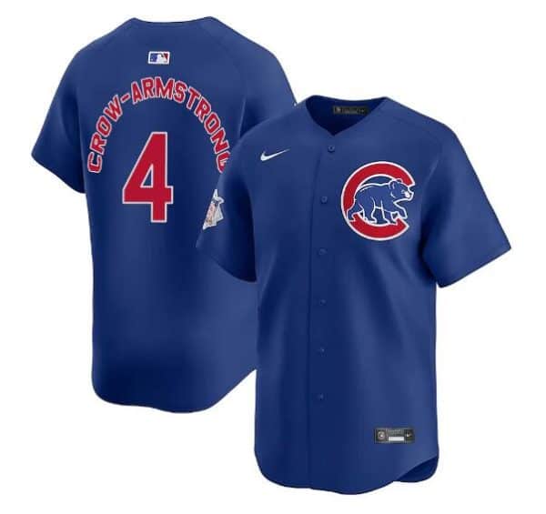 Chicago Cubs #4 Pete Crow-Armstrong Royal Limited Stitched Jersey