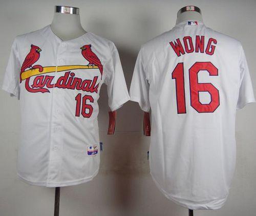 Cardinals #16 Kolten Wong White Cool Base Stitched Jersey