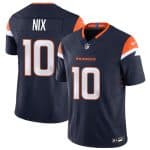 Denver Broncos #10 Bo Nix Navy 2024 Draft F.U.S.E. Alternate Vapor Limited Stitched Jersey