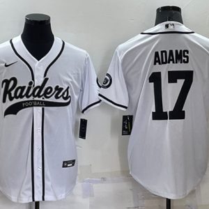 Las Vegas Raiders #17 Davante Adams White Cool Base Stitched Baseball Jersey