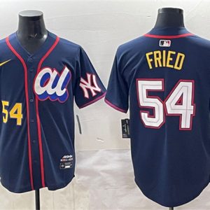 American League #54 Max Fried Navy 2025 All-Star Edition Limited Stitched Jersey