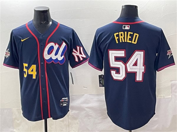 American League #54 Max Fried Navy 2025 All-Star Edition Limited Stitched Jersey