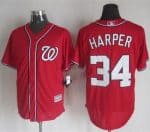 Nationals #34 Bryce Harper Red New Cool Base Stitched Jersey