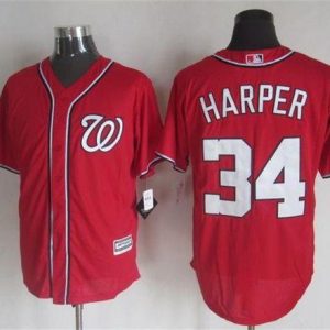 Nationals #34 Bryce Harper Red New Cool Base Stitched Jersey