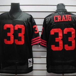 Mitchell And Ness 49ers #33 Roger Craig Black Stitched Throwback Jersey