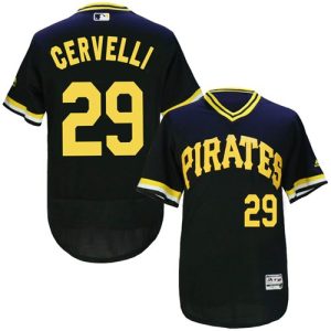 Pirates #29 Francisco Cervelli Black Flexbase Authentic Collection Cooperstown Stitched Jersey