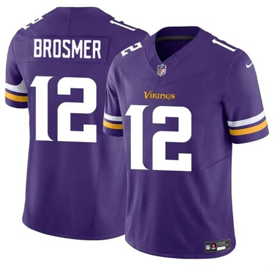 Minnesota Vikings #12 Max Brosmer Purple 2025 F.U.S.E. Vapor Untouchable Limited Football Stitched Jersey