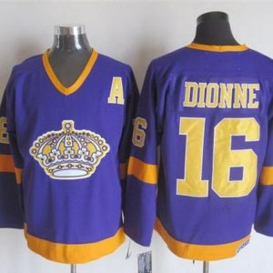 Kings #16 Marcel Dionne Purple Yellow CCM Throwback Stitched Jersey
