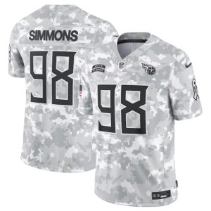 Tennessee Titans #98 Jeffery Simmons Arctic Camo 2024 F.U.S.E. Salute To Service Limited Stitched Jersey
