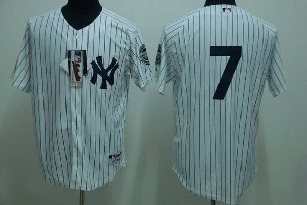 Yankees #7 Mickey Mantle Stitched White Jersey