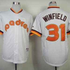 Padres #31 Dave Winfield White 1984 Turn Back The Clock Stitched Jersey