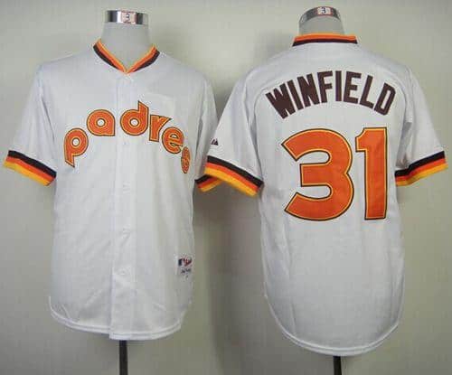 Padres #31 Dave Winfield White 1984 Turn Back The Clock Stitched Jersey