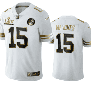 Kansas City Chiefs #15 Patrick Mahomes White Super Bowl LIV Golden Edition Limited Stitched Jersey
