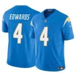 Los Angeles Chargers #4 Gus Edwards Light Blue 2024 F.U.S.E. Vapor Limited Stitched Jersey