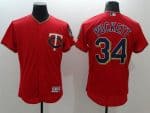 Twins #34 Kirby Puckett Red Flexbase Authentic Collection Stitched Jersey