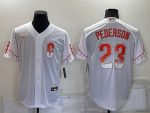San Francisco Giants #23 Joc Pederson White City Connect Cool Base Stitched Jersey