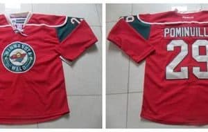 Wild #29 Jason Pominville Red Stitched Jersey