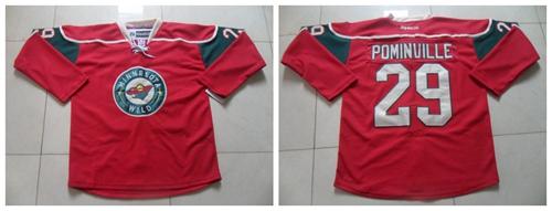 Wild #29 Jason Pominville Red Stitched Jersey