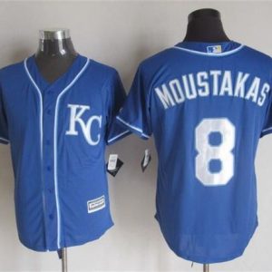 Royals #8 Mike Moustakas Blue Alternate 2 New Cool Base Stitched Jersey