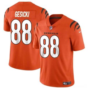 Cincinnati Bengals #88 Mike Gesicki Orange Vapor Untouchable Limited Stitched Jersey