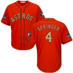 Houston Astros #4 George Springer Orange 2018 Gold Program Cool Base Stitched Jersey