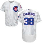 Cubs #38 Carlos Zambrano White(Blue Strip) Flexbase Authentic Collection Stitched Jersey