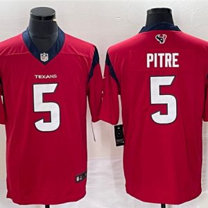 Houston Texans #5 Jalen Pitre Red Vapor Untouchable Limited Stitched Jersey