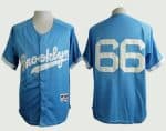 Dodgers #66 Yasiel Puig Light Blue Cooperstown Stitched Jersey