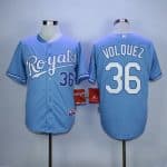 Royals #36 Edinson Volquez Light Blue Alternate 1 Cool Base Stitched Jersey