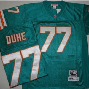 Mitchell And Ness Dolphins #77 AJ Duhe Green Stitched Jerseys