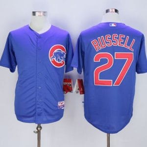 Cubs #27 Addison Russell Blue Alternate Cool Base Stitched Jersey