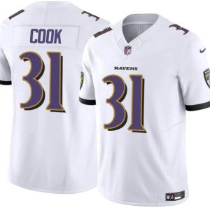 Baltimore Ravens #31 Dalvin Cook White 2024 F.U.S.E. Vapor Limited Jersey