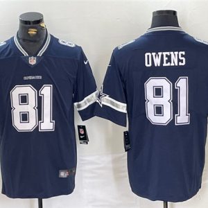 Dallas Cowboys #81 Terrell Owens Navy Vapor Untouchable Limited Stitched Jersey