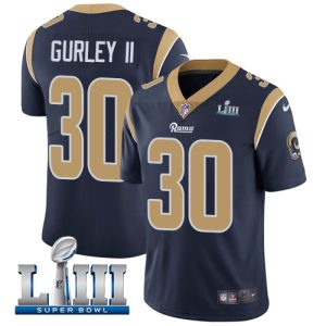 Los Angeles Rams #30 Todd Gurley II Navy Blue Super Bowl LIII Vapor Untouchable Limited Stitched Jersey