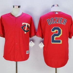 Twins #2 Brian Dozier Red New Cool Base Stitched Jersey