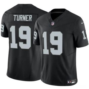 Las Vegas Raiders #19 DJ Turner Black F.U.S.E. Vapor Stitched Jersey