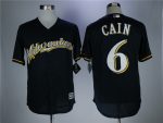 Milwaukee Brewers #6 Lorenzo Cain Navy Coolbase Stitched Jersey